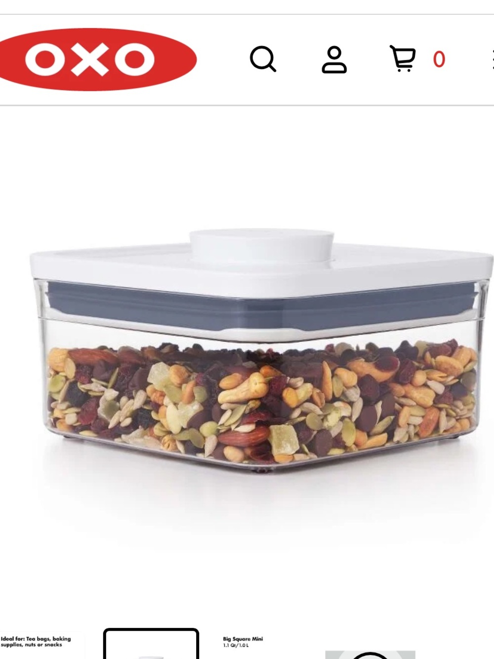 Set of 2 OXO POP Containers - Big Square Mini